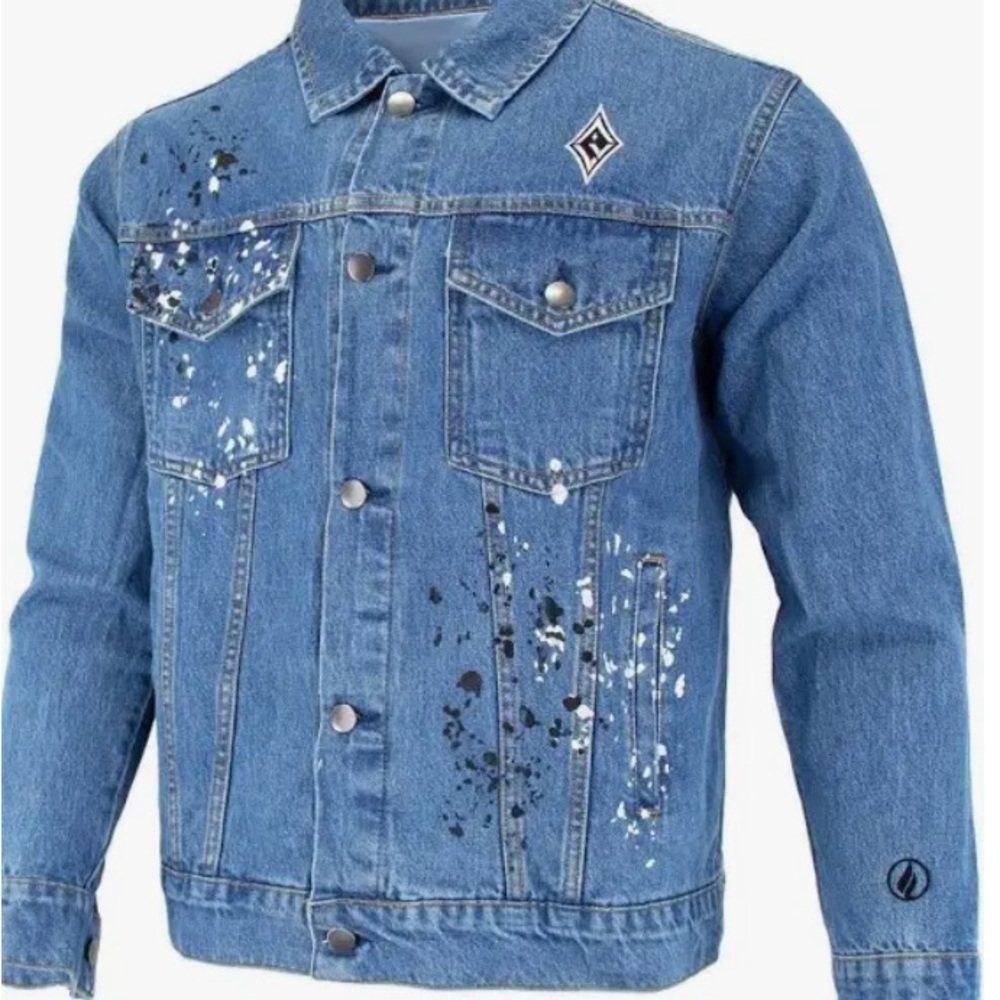 Denim Jacket Las Vegas Aces A'ja Wilson #22 Blue Size Small